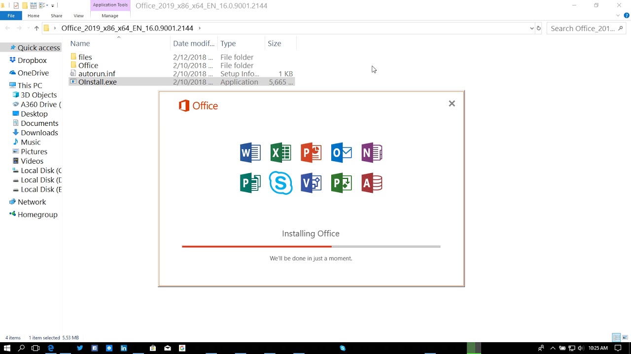 Microsoft Office 2019 16.20
